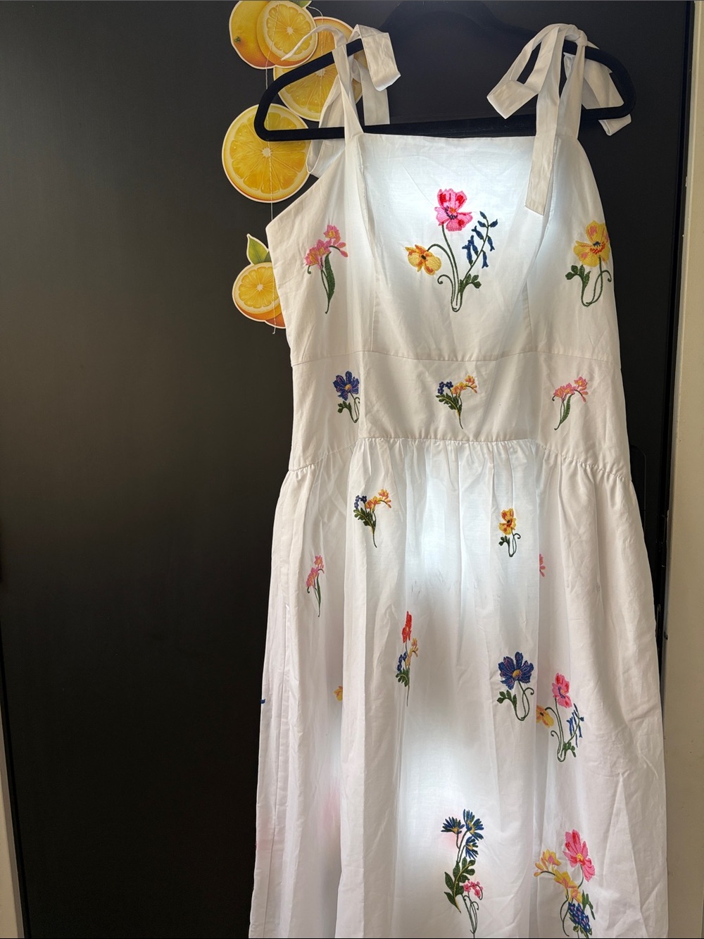 Free Assembly White Floral Tie-Shoulder Sundress NWT